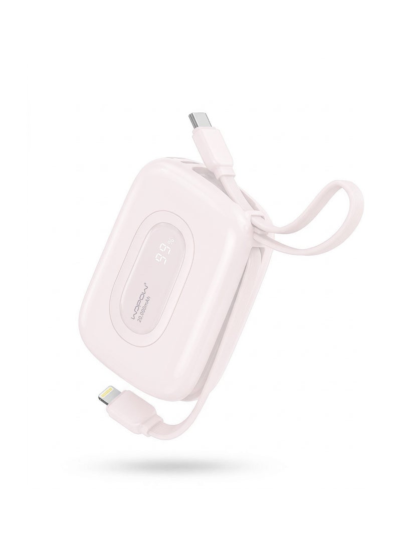 Wopow SQ73 Portable Charger with 20,000mAh Capacity - Pink - Image 1
