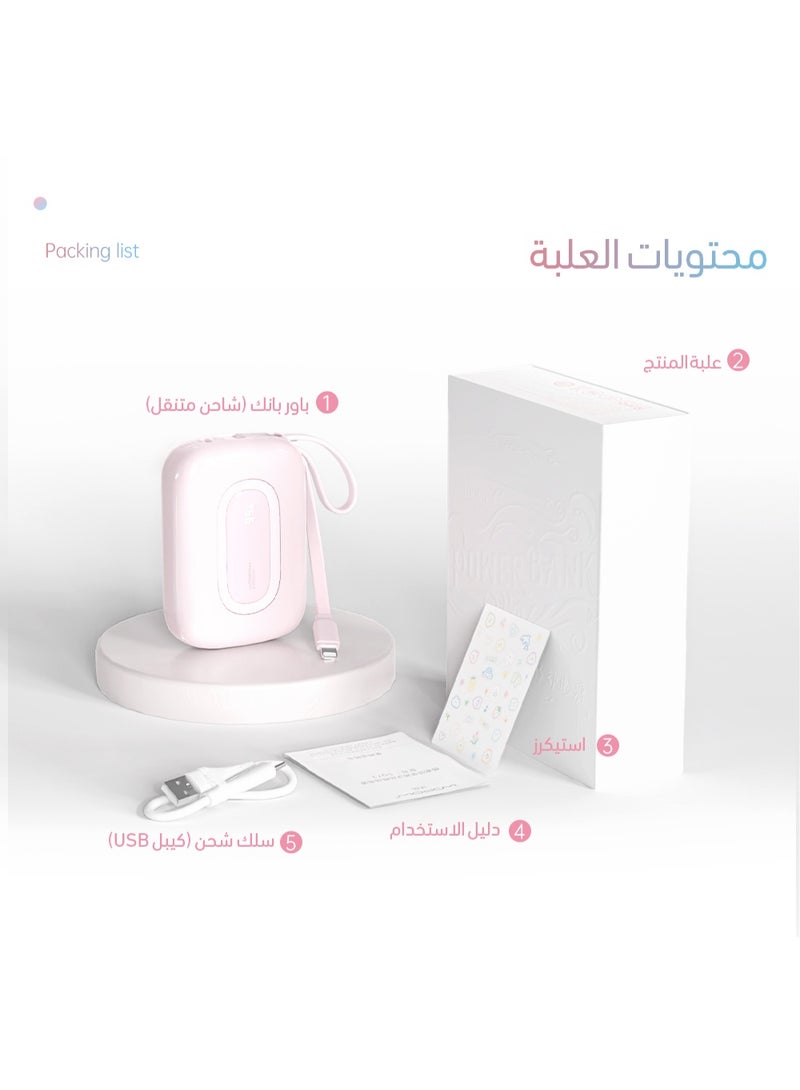 Wopow SQ73 Portable Charger with 20,000mAh Capacity - Pink - Image 3