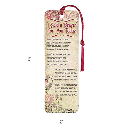 Dicksons I Said A Prayer for You Today Pink Floral Cardstock Tassel Bookmarks Pack of 12 - Image 4