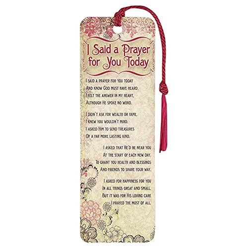 Dicksons I Said A Prayer for You Today Pink Floral Cardstock Tassel Bookmarks Pack of 12 - Image 2