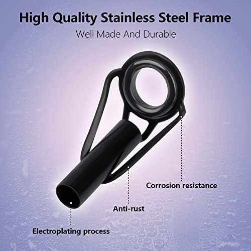 THKFISH Rod Tip Repair Kit, Fishing Stainless Steel Ceramic Ring Guide Repair Replacement 6Sizes 30pcs Big Style - Image 3