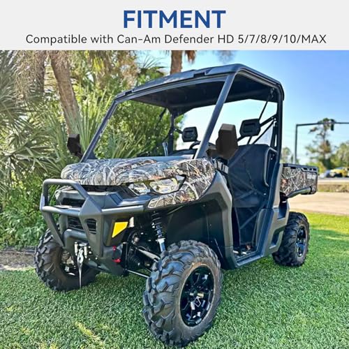 Esploratori Defender Mirror, UTV Side mirror For No Door & Half Door & Full Door, Adjustable UTV Mirrors Compatible with 2016-2025 Can Am Defender HD5 HD7 HD8 HD9 HD9 MAX (Includes 1 PCS Seat Belt Bypass) - Image 4
