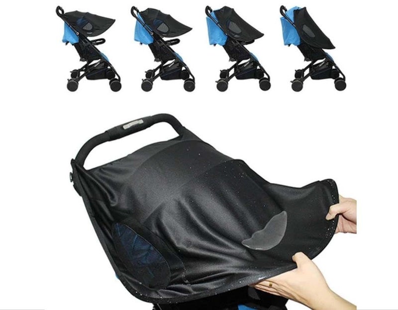 Iywish Baby Stroller Sun Shade Sun Protection Shade for Strollers Car Seats Pram Pushchair Buggy Stroller Sunshade Parasol Sun Rain Shades Canopy Cover Awning Anti-UV Toddlers Strollers Canopy Sunshade - Image 3