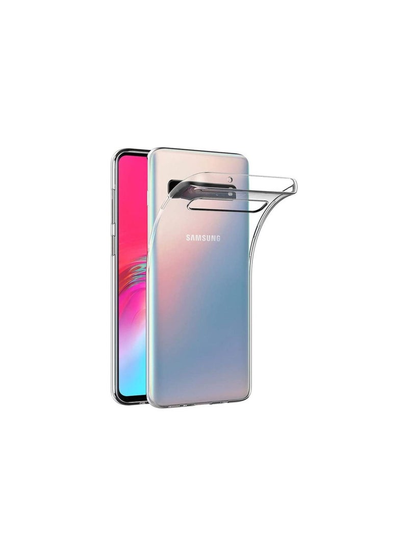 جراب Samsung Galaxy S10 5G شفاف - جل سيليكون مرن من مادة TPU - نحيف للغاية - حماية نحيفة - متوافق مع الشحن اللاسلكي - غطاء هاتف مقاوم للصدمات - شفاف