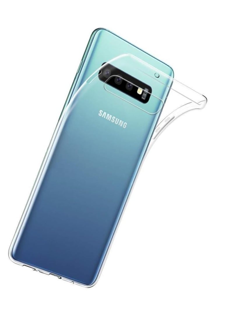 جراب Samsung Galaxy S10 5G شفاف - جل سيليكون مرن من مادة TPU - نحيف للغاية - حماية نحيفة - متوافق مع الشحن اللاسلكي - غطاء هاتف مقاوم للصدمات - شفاف