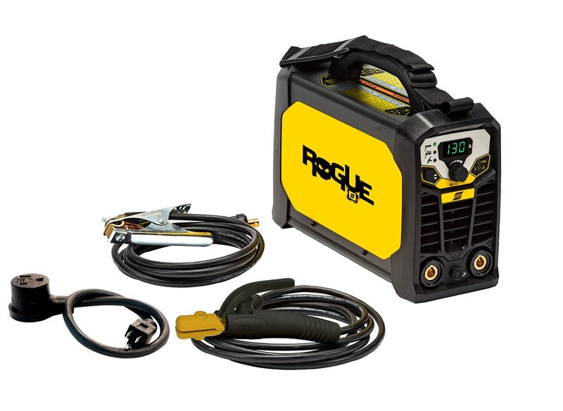 ESAB 0700500091 MINIARC Rogue ES 130i Stick Welding System, Dual Voltage Input, Adjustable Hot Start/Arc Force, Stick 6010 Mode, Power Factor Control, Electrodes up to 1/8", IP23S designed - Image 1