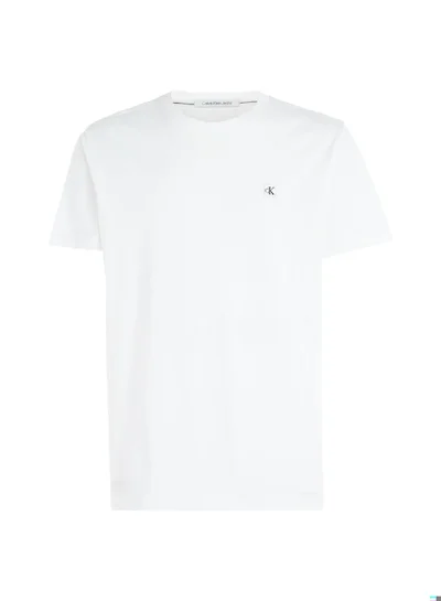 Calvin Klein Jeans Men's Monogram T-Shirt -  cotton jersey, White
