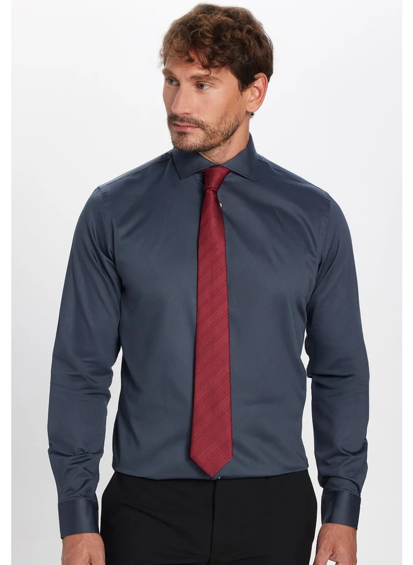 Tudors Slim Fit Cotton Satin Premium Series Men's Shirt