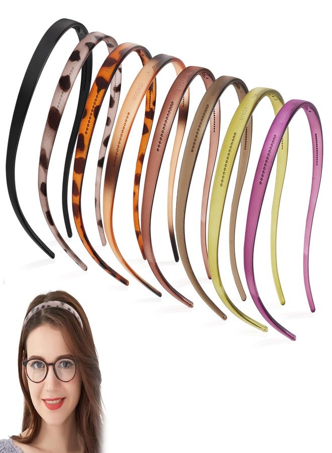 CAVETEE Headbands for Glasses Wearers, 8 Pack Womens Headbands for Glasses Wearers Non Slip Elastic Hairbands Cute Hair Accessories for Women & Girls - Image 1