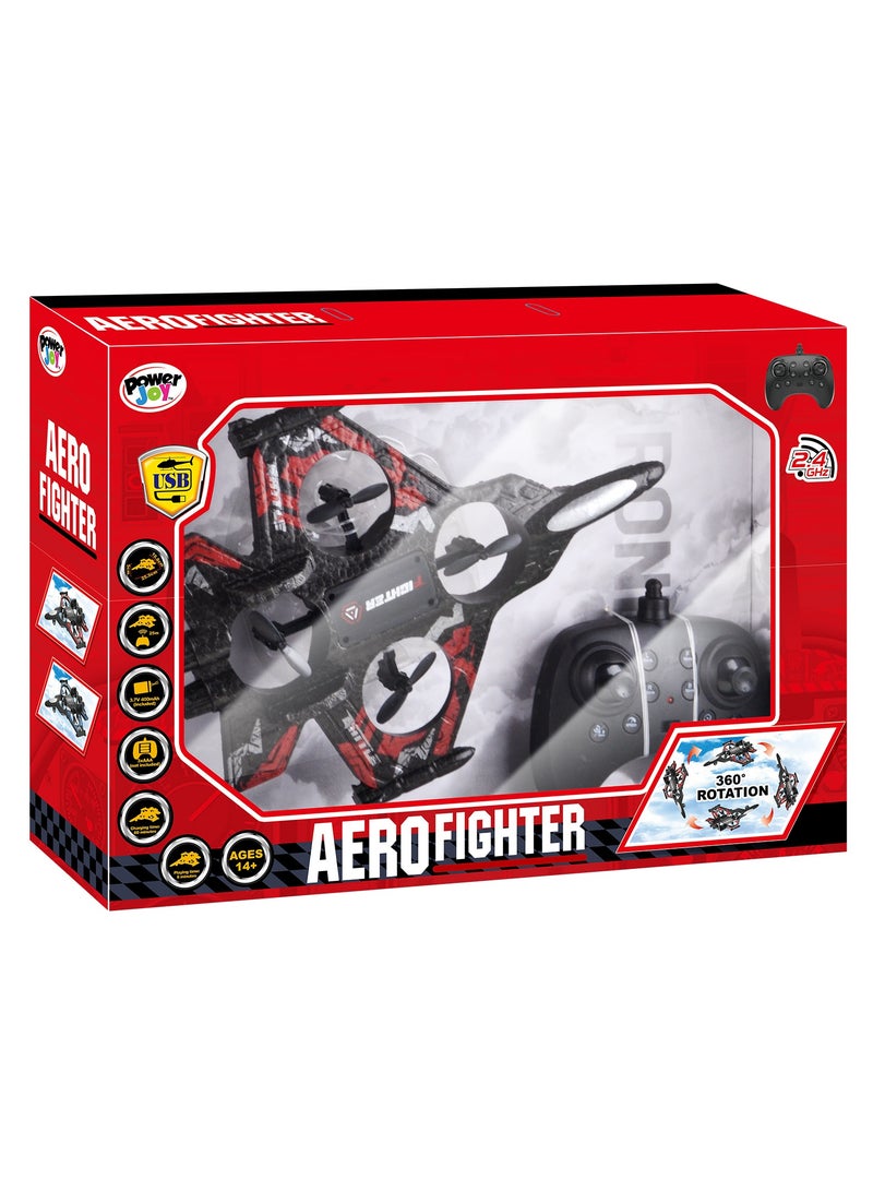Power Joy Remote Control Aero Fighter Drone 4Channel 2.4G, Assorted 1 Piece (Color May Vary) | Lag Free Performance Over a Range upto 25meters | Supports 360-degrees Rotations | Stunning Acrobatic Stunts & Tricks | Gift for Kids - Image 5