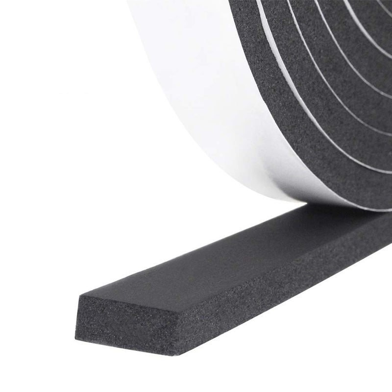 Foam Insulation Tape self Adhesive1In x 25In x 16Ft Weather Stripping for Doors and WindowsSound Proof soundproofing Door SealWeatherstripPipe Cooling Air Conditioning Seal Strip