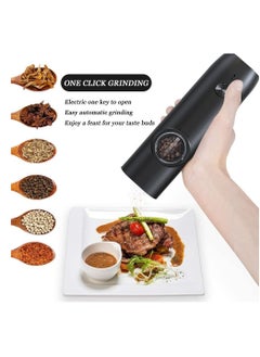 Joyelink Electric Salt and Pepper Mill, Electric Pepper Mill, USB Rechargeable Spice Mill, Electric Salt Mill, Adjustable Coarseness (Black)  - Image 4