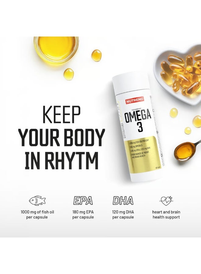 NUTREND Omega 3 Food Supplement 60 Capsules – Fish Oil EPA & DHA for Heart, Brain & Wellness - Image 4
