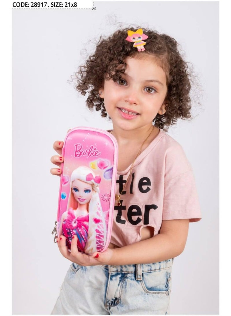 Barbie Pencil case with 3D drawings