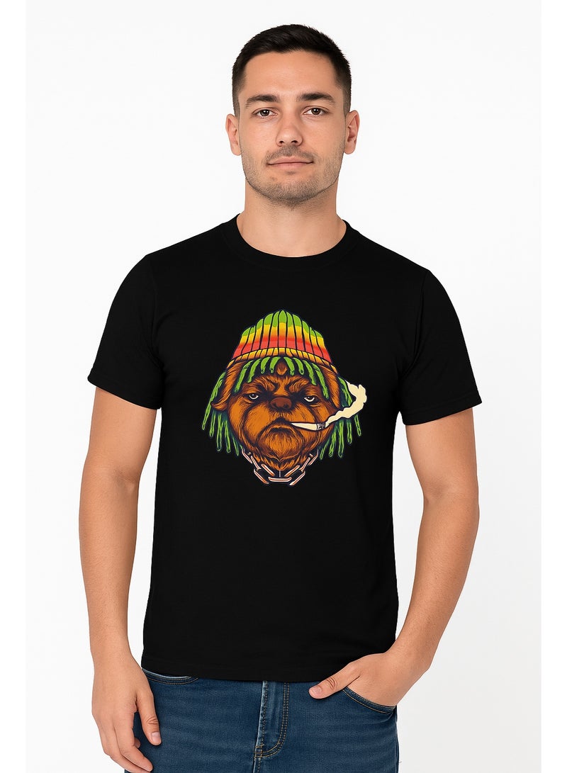 Rannah's Closet Men's Graphic T-Shirt - Rasta Bulldog Print | Casual Short Sleeve Tee | Streetwear Top - Image 2
