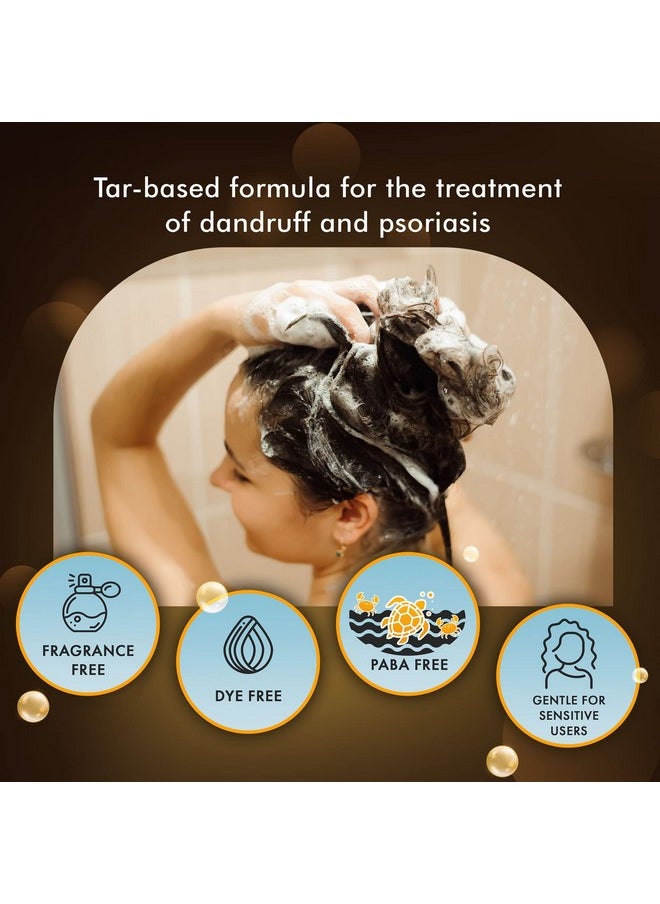 DHS - DHS Person & Covey, Inc Coal Tar Shampoo - Anti Dandruff Shampoo for Men & Women, Psoriasis Shampoo & Dandruff Hair Care for Itchy Scalp, Unscented Seborrheic Dermatitis Shampoo - 8 Fl Oz, Pack of 3 - Image 1