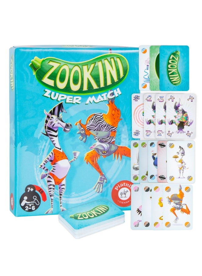 Piatnik Zookini - Wacky Animal Card Game for 2-6 Players - Match Colors, Animals & Bikinis - Fast-Paced Family Fun Game for Kids and Adults Ages 8+ - Image 1