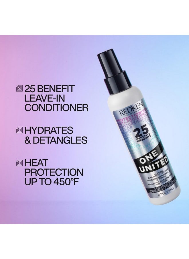REDKEN - Redken One United All-In-One Leave In Conditioner | Multi-Benefit Treatment | Heat Protectant Spray for Hair | All Hair Types | Paraben Free - Image 1
