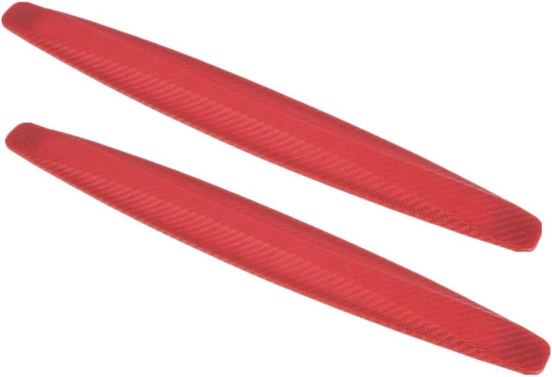 Youngine واقي زاوية المصد الأمامي والخلفي العالمي للسيارة من يونجين، شريط حماية من ألياف الكربون ضد الاصطدام، ملصق مضاد للاحتكاك لحافة الحماية (أحمر) - Image 1