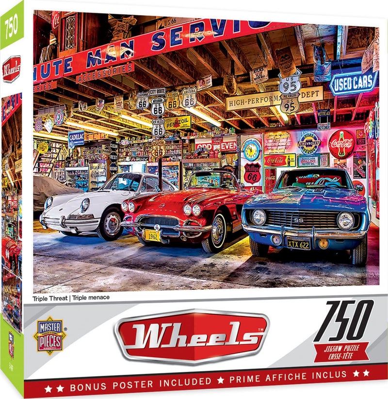 MasterPieces 750 Piece Jigsaw Puzzle For Adults and Family - Triple Threat - 18"x24" - Image 1