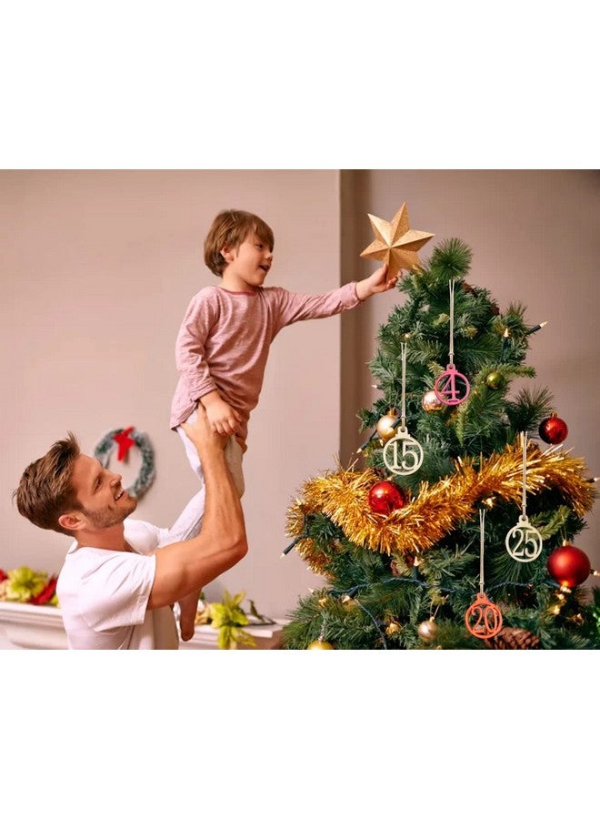 يوتون زينة خشبية للأرقام من يوتون، ٥٠ قطعة، من ١ إلى ٢٥، قطع خشبية غير مكتملة، شرائح خشبية، رقائق خشبية، بطاقات هدايا خشبية، لأعياد الميلاد، حفلات الزفاف، الهالوين، الكريسماس، عيد الشكر، مجيء المسيح، رأس السنة الجديدة - Image 5