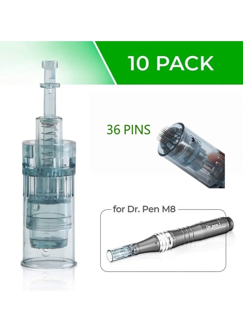 Dr.pen M8 Professional Microneedling Pen Accessories - 10pcs 36-pin Needle Heads, Compatible With M8 Electric Microneedling Pen, Crystal Derma Infusion Consumables for Facial Mesotherapy. - Image 2