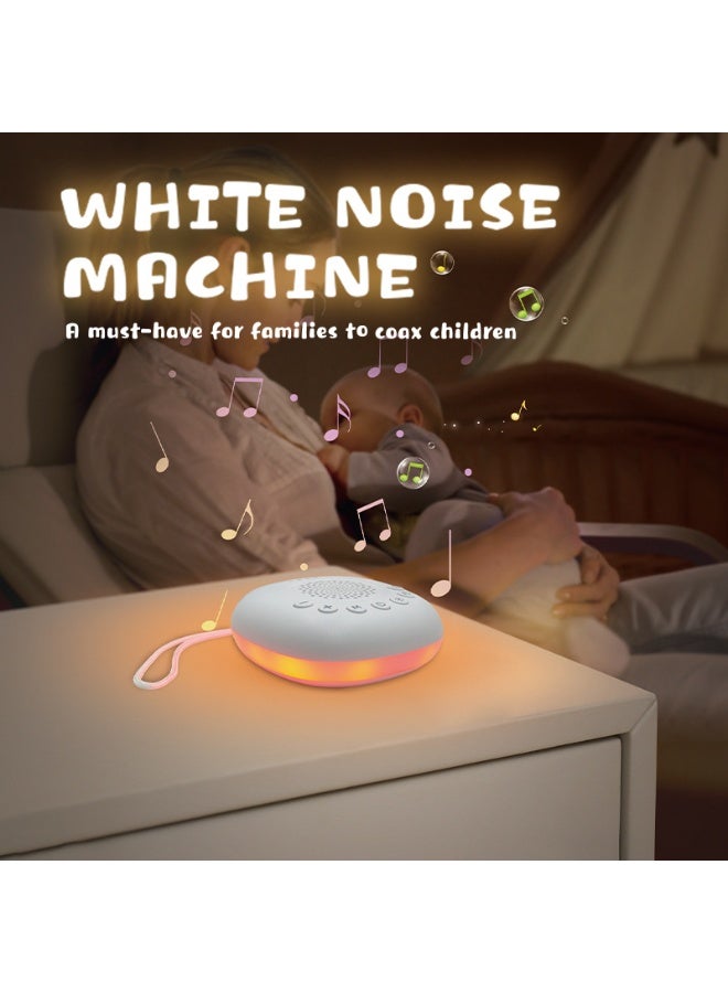 beteno Portable White Noise Sleep Aid for Babies Cry Soother Baby Calming Machine Music Night Light - Image 2