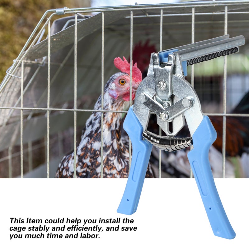 Pet Cage Plier Blue Quality Steel - High Strength Sturdy Durable Cage Installation Tool for Chicken Bird Rabbit Pet Cage Assembly - Image 4