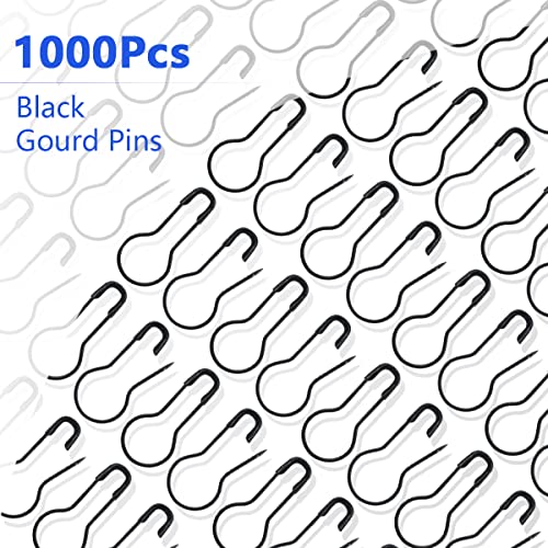 Renashed Clothing Tag Pins Bulb Pin Metal Gourd Pin DIY Home Accessories Safety Pins Bulb Pin (Blcak) - Image 3