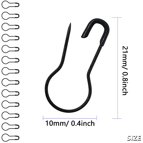 Renashed Clothing Tag Pins Bulb Pin Metal Gourd Pin DIY Home Accessories Safety Pins Bulb Pin (Blcak) - Image 2
