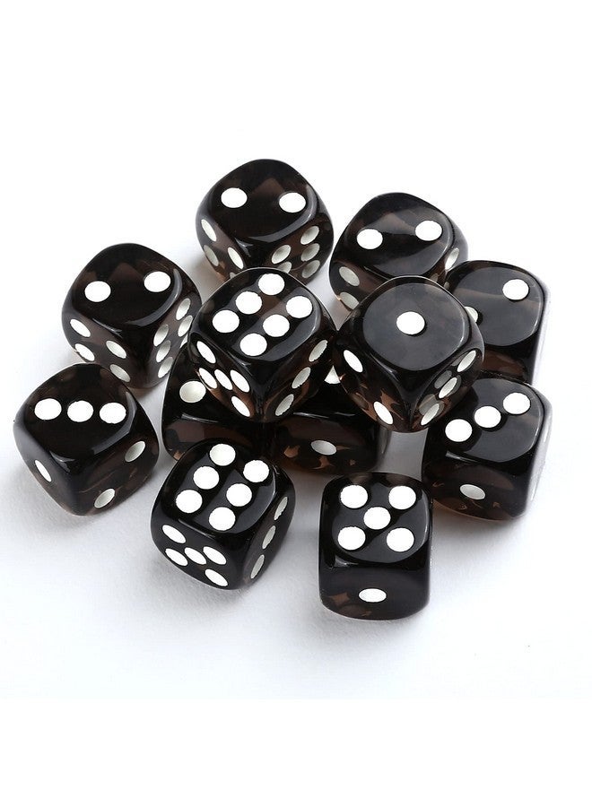 GWHOLE 12 Pcs Standard Game Dice Set, 6-Sided Black Mini Dice for Board Game Math Teaching Project,(Round Square) - Image 3