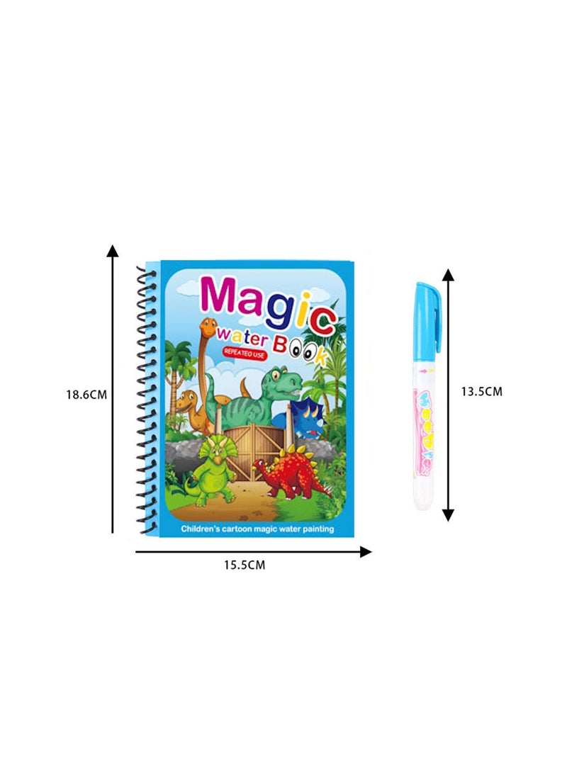 JOLLITY LLC Dinosaur Magic Water Books Drawing Toys for Kids 2 years plus Old Montessori Toys Drawing Book with Painting Pen Baby Toys 2 pcs - Image 2