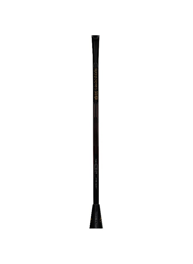 Li-Ning Super Series SS100 Carbon Graphite Badminton Strung Badminton Racket with Full Racket Cover (Black/Gold) - Image 3