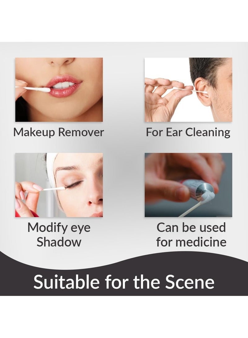 Cool & Cool Cool & Cool Paper Ear Buds - 50's - Black - Round Thick Tips,Cotton Swabs,100% Cotton,Double Tipped,Hygienic,Gentle & Safe Swabs for Ears - Image 3