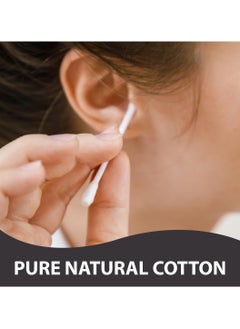 Cool & Cool Cool & Cool Paper Ear Buds - 50's - Black - Round Thick Tips,Cotton Swabs,100% Cotton,Double Tipped,Hygienic,Gentle & Safe Swabs for Ears  - Image 4