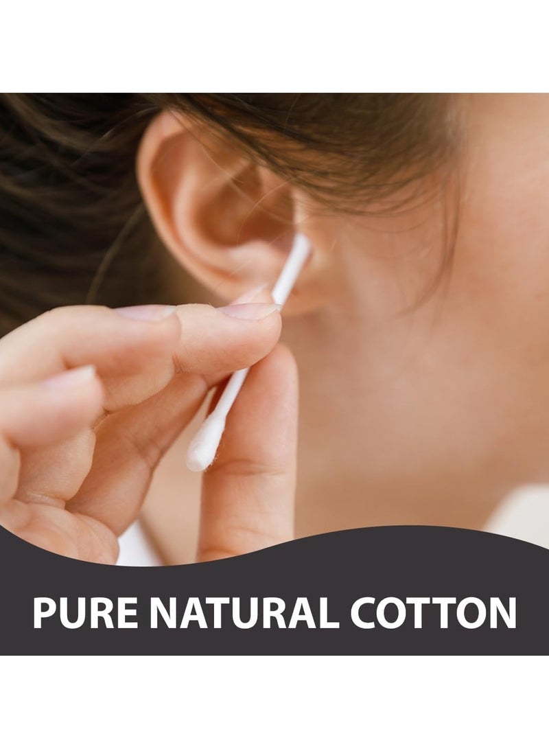 Cool & Cool Cool & Cool Paper Ear Buds - 50's - Black - Round Thick Tips,Cotton Swabs,100% Cotton,Double Tipped,Hygienic,Gentle & Safe Swabs for Ears - Image 4