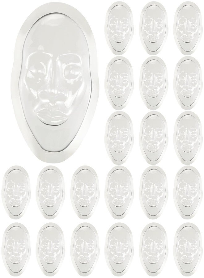 Seenelling 12 Pcs Plastic Face Mask Mold Clear Making Kit Paintable Face Masquerade for Art Classroom Halloween Cosplay Party - Image 1