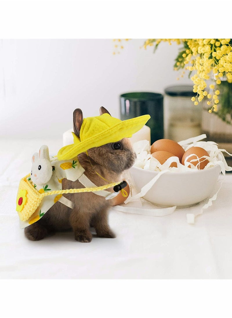 Generic - Adjustable Rabbit Harness and Leash Set Suitable for Small Pets Bunny Ferret Hamster Pineapple Design Outfit - Image 1