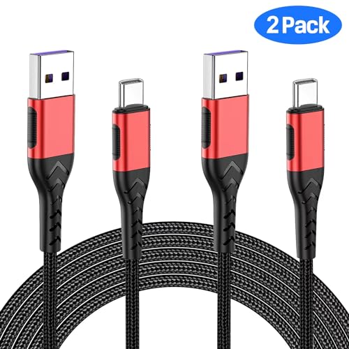 Durcord USB C Charger Cable, Upgarded 2Pack 6ft USB Fast ChargingType C Charging Cord Cable, Type C Charger Premium Nylon Braided USB Cable Compatible with iPhone 15 Pro/Plus/Max/Android/Phone/Pad-Red - Image 5