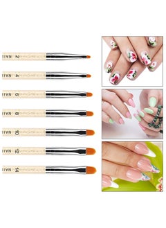 Remy Belle 7PCS Nail Art UV Gel Brush Set Acrylic Nail Brushes Extension Gel Builder Brush Nail Painting Pen for Home Salon Use  - Image 2