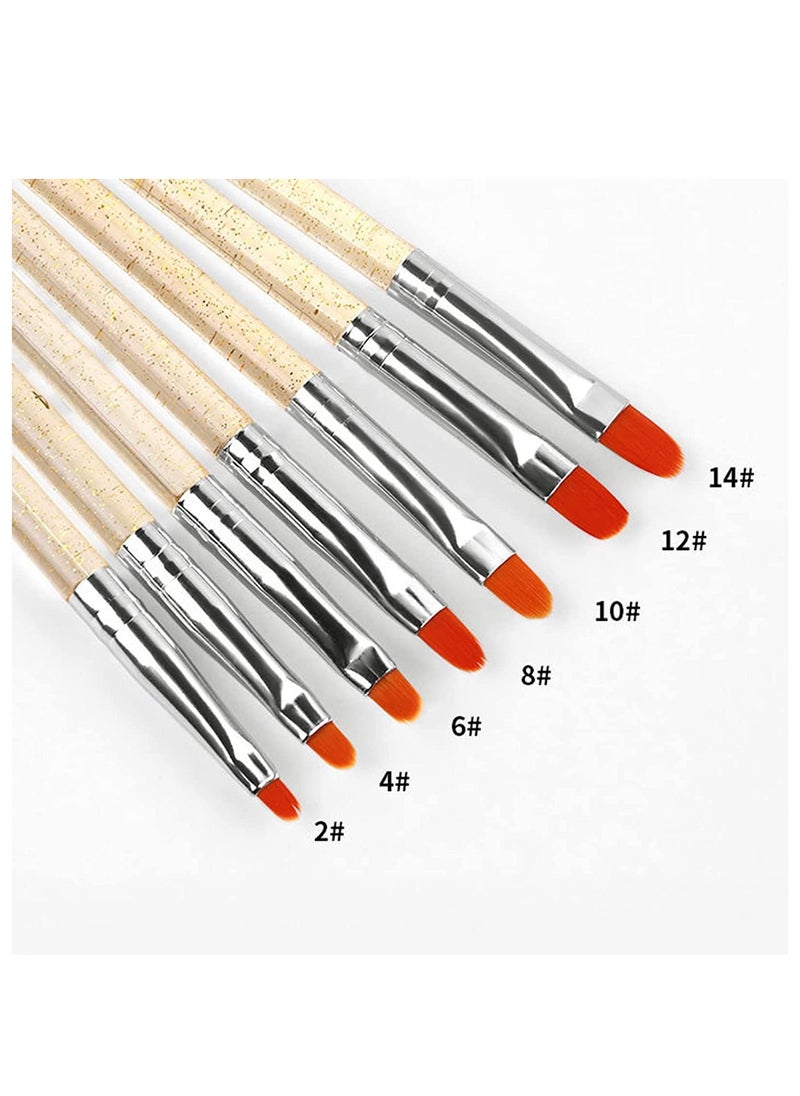 Remy Belle 7PCS Nail Art UV Gel Brush Set Acrylic Nail Brushes Extension Gel Builder Brush Nail Painting Pen for Home Salon Use  - Image 4