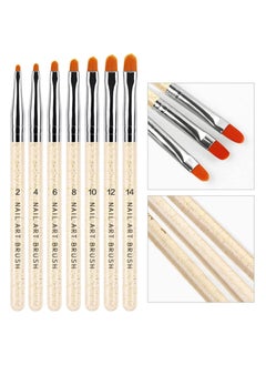 Remy Belle 7PCS Nail Art UV Gel Brush Set Acrylic Nail Brushes Extension Gel Builder Brush Nail Painting Pen for Home Salon Use  - Image 5