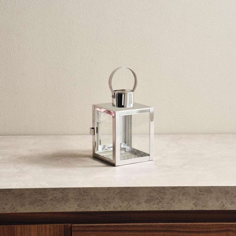 Pan Home Hillary Modern Metal Lantern 10x10x15.5cm - Sliver - 112AIC9904221 - Image 5
