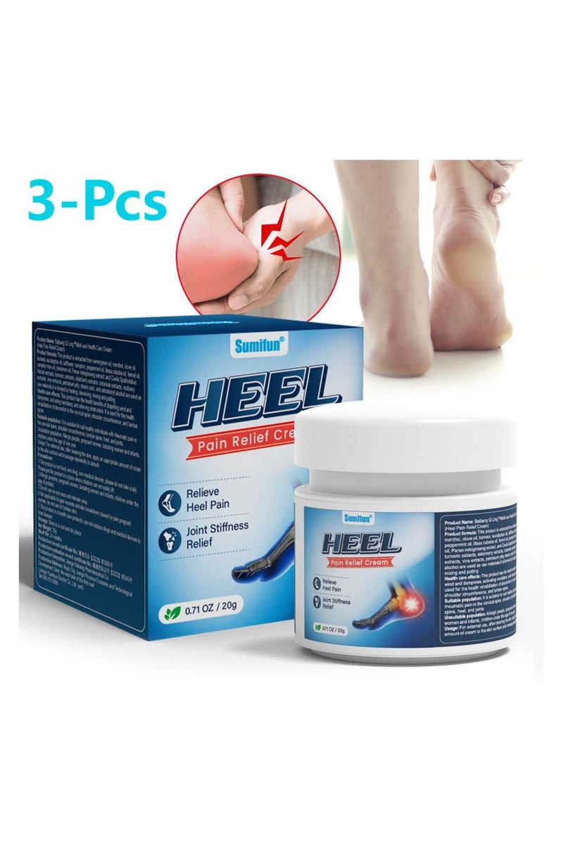 سوميفون كريم تخفيف آلام الكعب - 3 قطع ، تخفيف تصلب المفاصل ، الأعشاب ، تركيبة الاستخراج ، تأثير سريع - Image 1