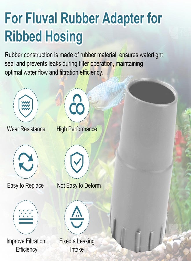HEBRAR Aquarium Rubber Hose Connector for Ribbed Hosing, Rubber Hose Adapter Compatibility with Fluval 304/305/306/307/404/405/406/407, Aquarium Filter Hose Connector for Fluval Accessories 2 Pack - Image 5