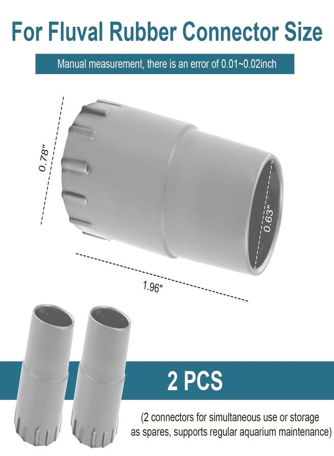 HEBRAR Aquarium Rubber Hose Connector for Ribbed Hosing, Rubber Hose Adapter Compatibility with Fluval 304/305/306/307/404/405/406/407, Aquarium Filter Hose Connector for Fluval Accessories 2 Pack - Image 3