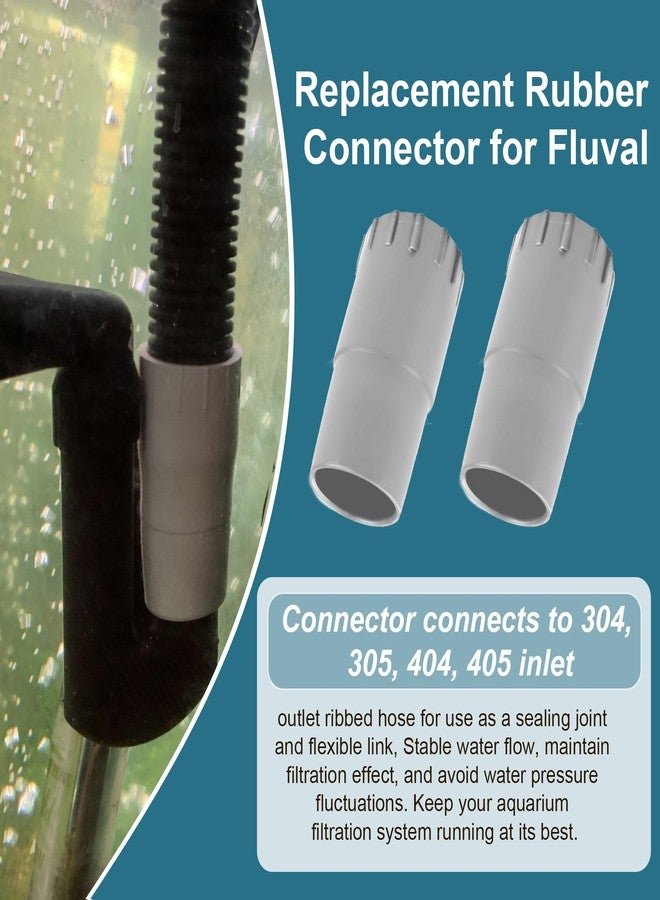 HEBRAR Aquarium Rubber Hose Connector for Ribbed Hosing, Rubber Hose Adapter Compatibility with Fluval 304/305/306/307/404/405/406/407, Aquarium Filter Hose Connector for Fluval Accessories 2 Pack - Image 4