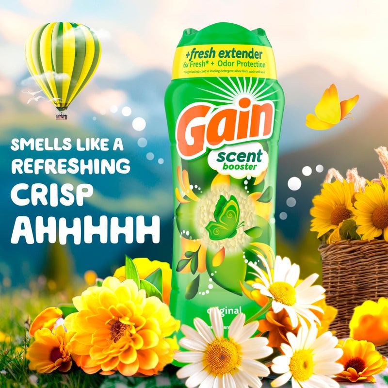 Gain In-Wash Laundry Scent Booster Beads, Original Scent, 24.0 OZ, Fresh Extender + Odor Protection - Image 3