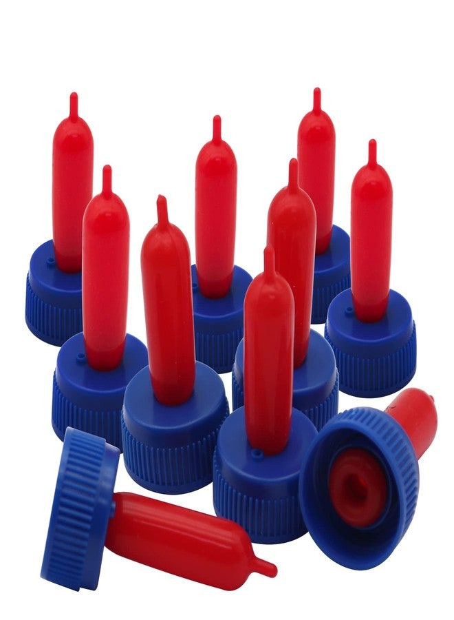 Abustle pig Baby Goat Nipple, 20 Pieces Goat Lamb Teat Feeder Bottle Topper Feeding,Soft Rubber Goat Milk Drinking Nipple for Nursing Lambs,Puppy (Blue, 20 Pieces) - Image 4
