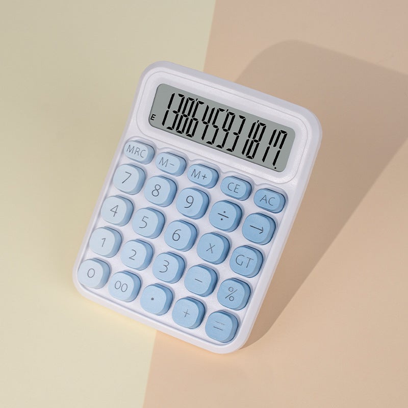 Color Mechanical Keyboard Calculator Dopamine Color High-Looking Internet Celebrity Office Computer Financial Special Calculator - Image 1